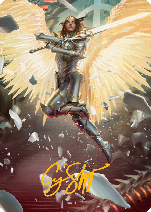 Archangel Elspeth Art Card (Gold-Stamped Signature) [March of the Machine Art Series] | Good Games Adelaide SA
