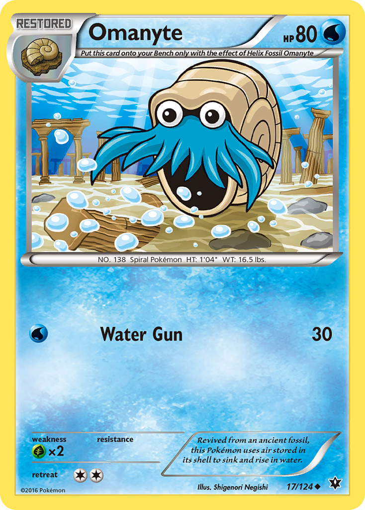 Omanyte (17/124) [XY: Fates Collide] | Good Games Adelaide SA