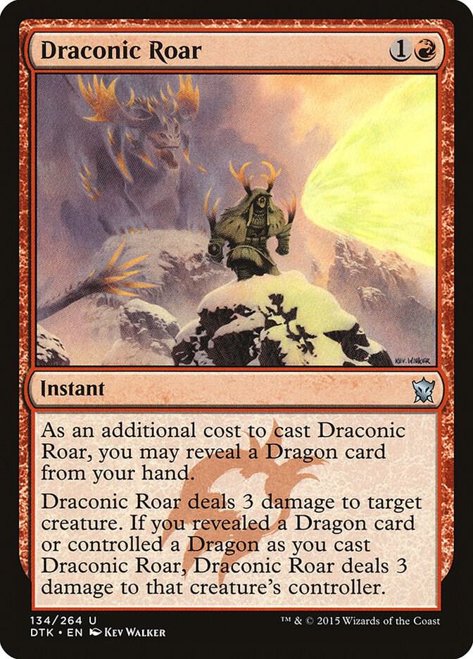 Draconic Roar 134 (Dragons of Tarkir)  - Foil | Good Games Adelaide SA