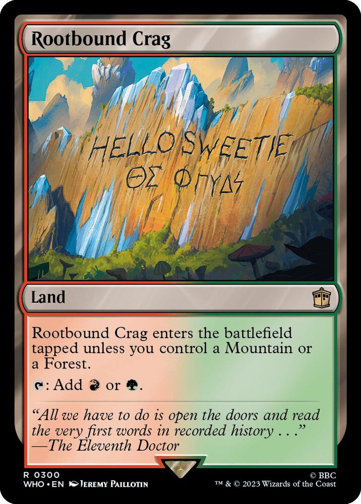 Rootbound Crag 300 (Universes Beyond: Doctor Who)  - Foil | Good Games Adelaide SA