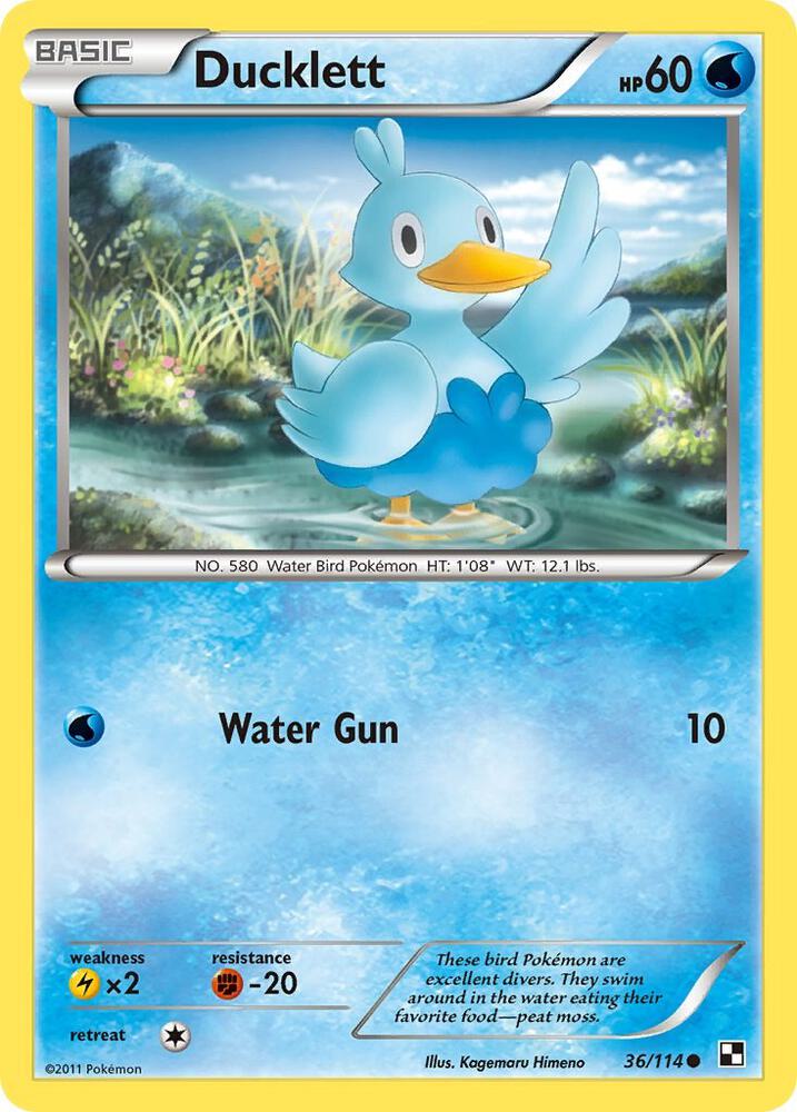 Ducklett 36/114 (Black and White)  - Reverse Holofoil | Good Games Adelaide SA