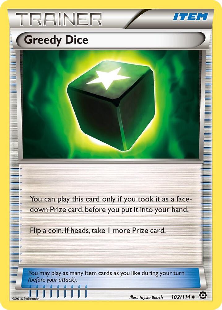 Greedy Dice 102/114 (XY - Steam Siege)  | Good Games Adelaide SA
