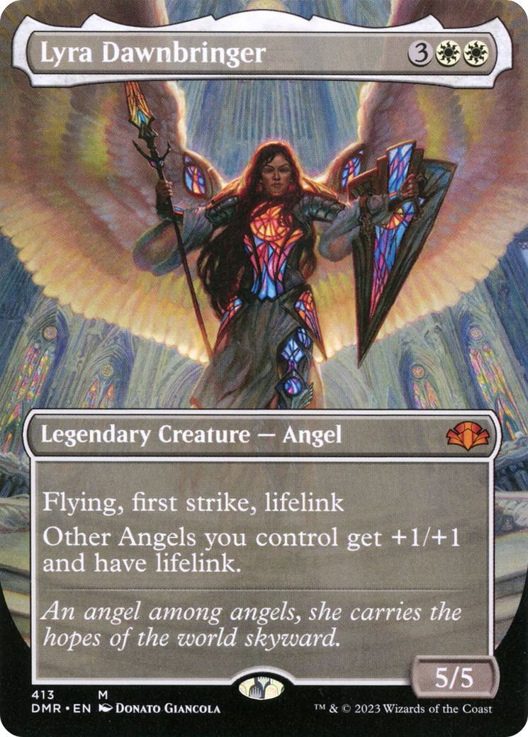 Lyra Dawnbringer (Borderless Alternate Art) [Dominaria Remastered] | Good Games Adelaide SA