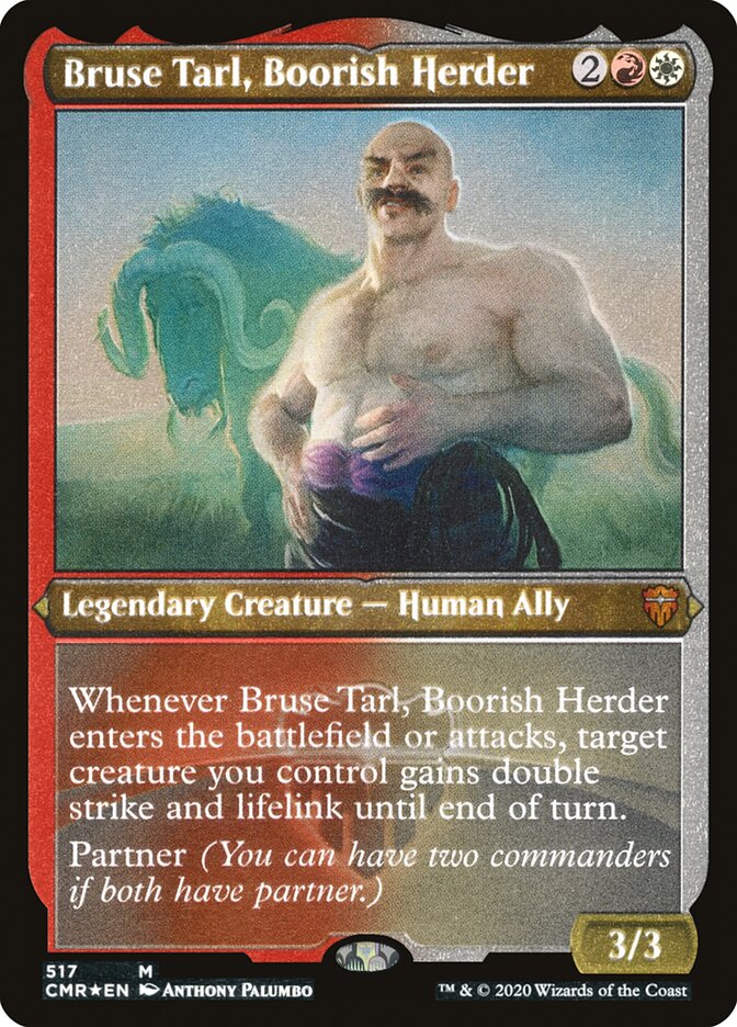 Bruse Tarl, Boorish Herder (Foil Etched) [Commander Legends] | Good Games Adelaide SA