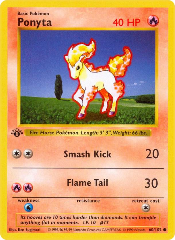 Ponyta 060/102 (Base Set (Shadowless))  - 1st Edition | Good Games Adelaide SA