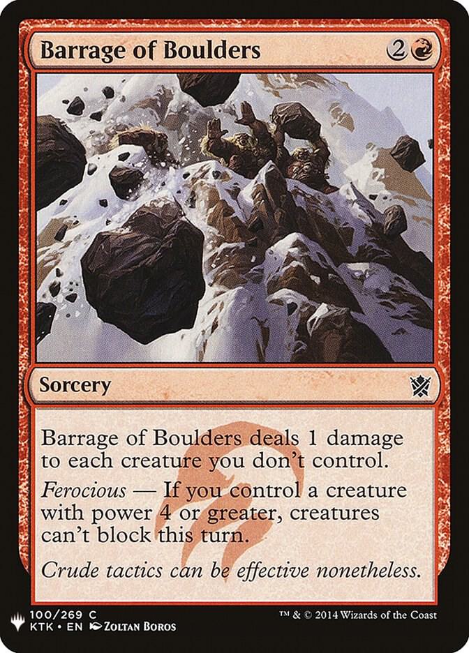 Barrage of Boulders 100 (The List Reprints)  | Good Games Adelaide SA