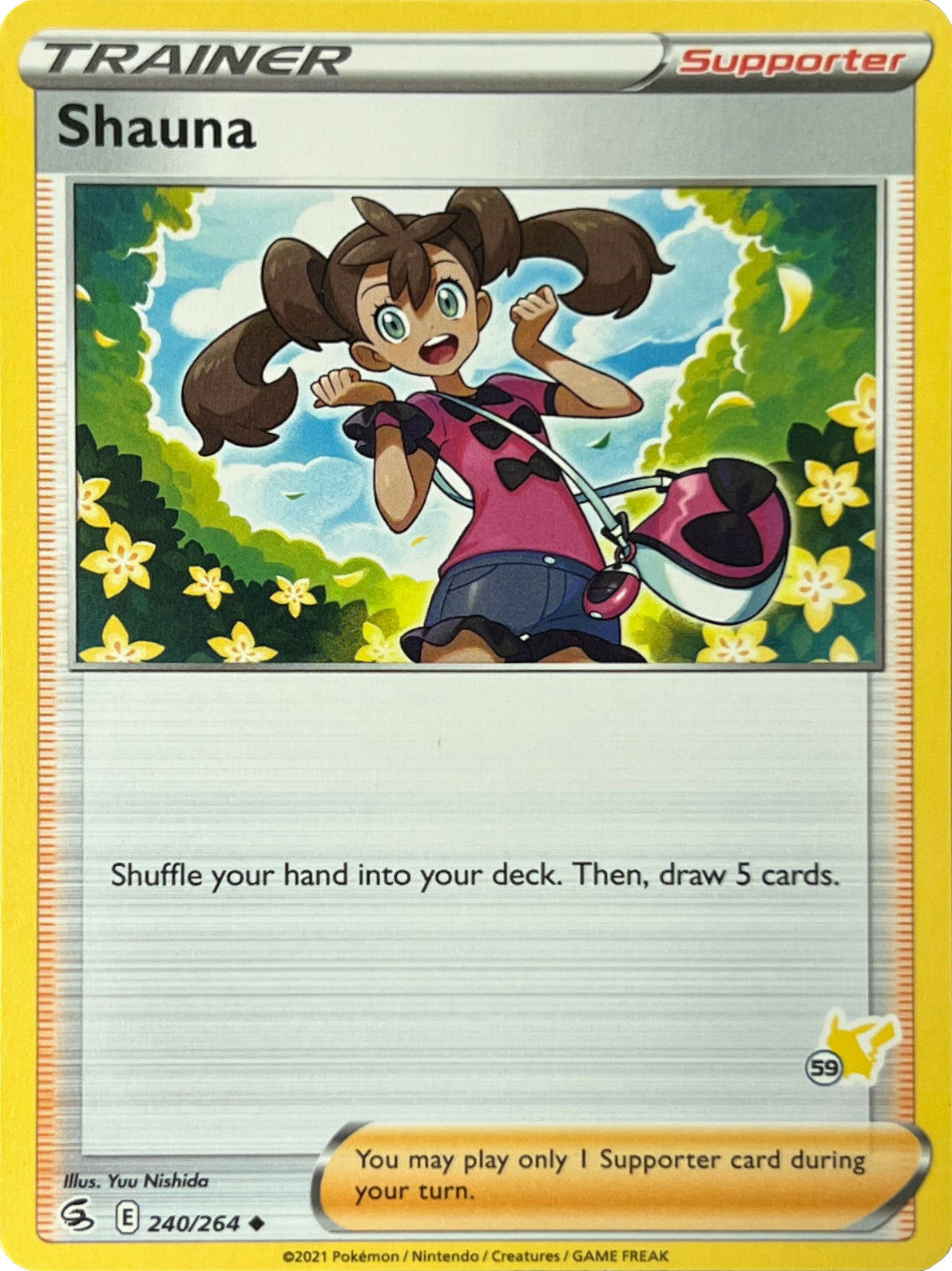 Shauna (240/264) (Pikachu Stamp #59) [Battle Academy 2022] | Good Games Adelaide SA