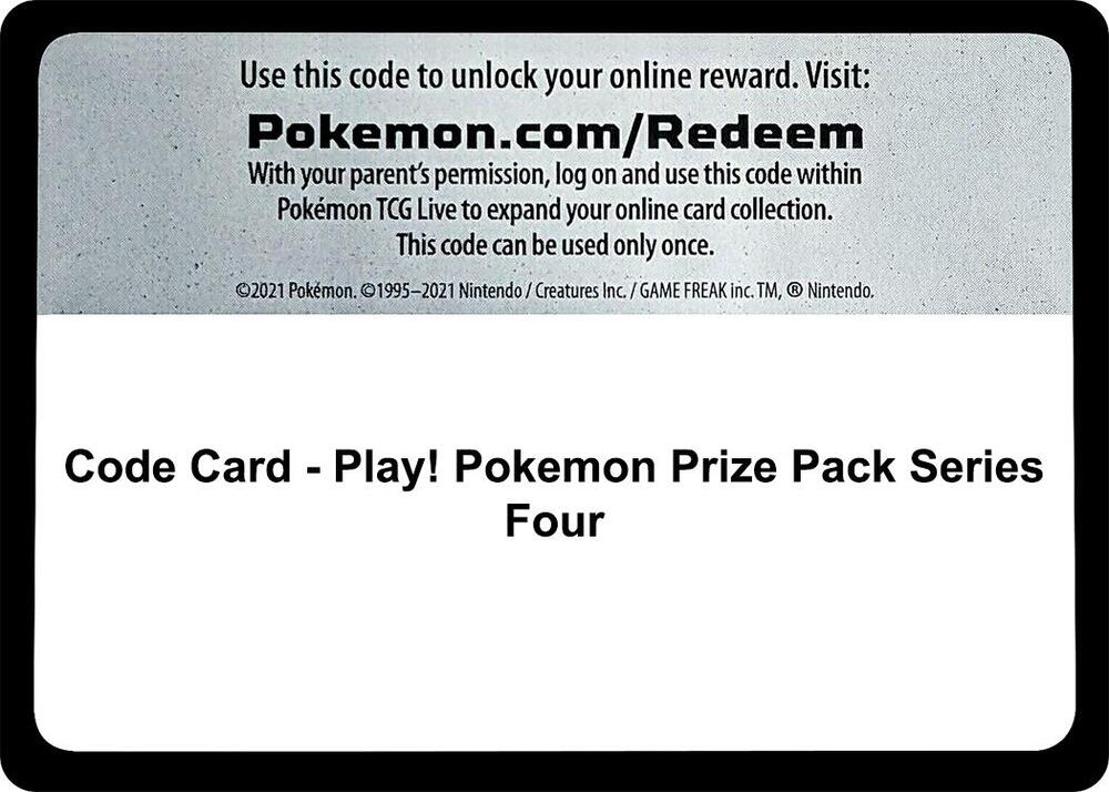 Code Card Play Pokemon Prize Pack Series Four  (Prize Pack Series Cards)  | Good Games Adelaide SA