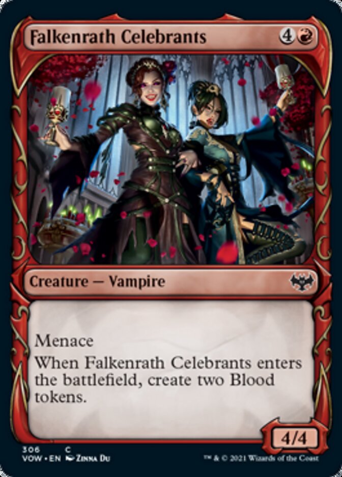 Falkenrath Celebrants (Showcase Fang Frame) [Innistrad: Crimson Vow] | Good Games Adelaide SA