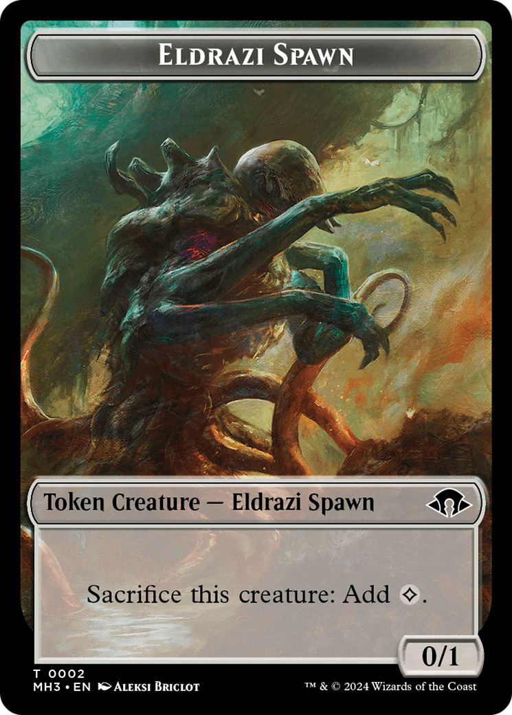 Eldrazi Spawn // Cat Warrior Double-Sided Token [Modern Horizons 3 Tokens] | Good Games Adelaide SA
