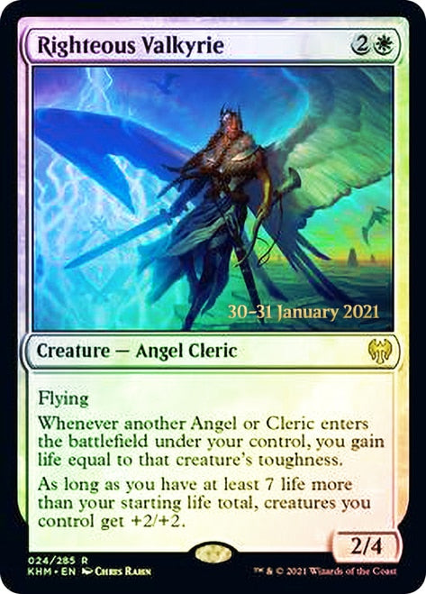 Righteous Valkyrie  [Kaldheim Prerelease Promos] | Good Games Adelaide SA