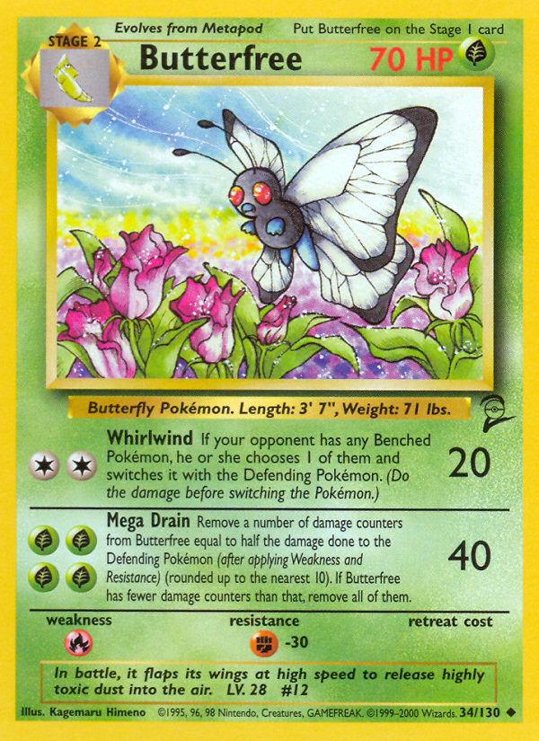 Butterfree (34/130) [Base Set 2] | Good Games Adelaide SA