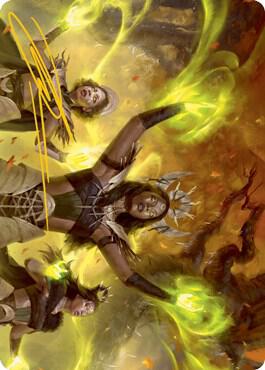 Dawnhart Wardens Art Card Gold Stamped Signature 57 (Art Series: Innistrad: Midnight Hunt)  | Good Games Adelaide SA