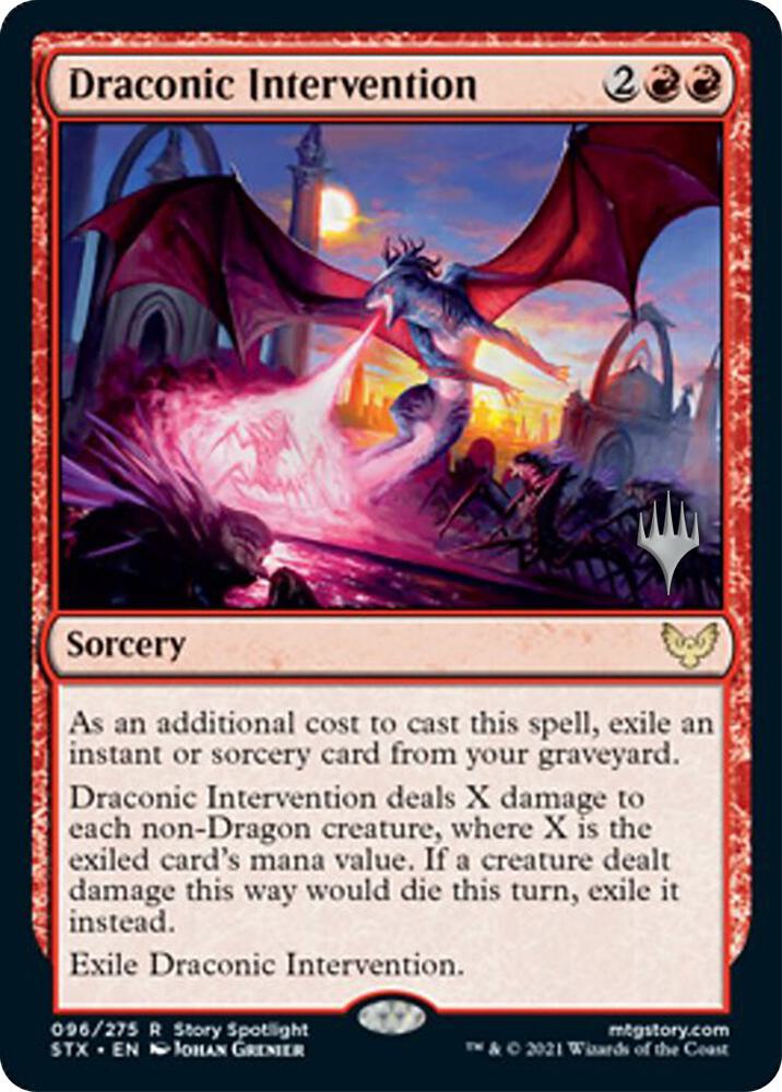 Draconic Intervention 96 (Promo Pack: Strixhaven)  - Foil | Good Games Adelaide SA