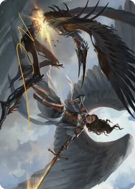 Destroy Evil Art Card Gold Stamped Signature 7 (Art Series: Dominaria United)  | Good Games Adelaide SA