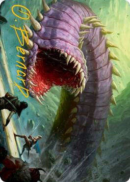 Purple Worm Art Card Gold Stamped Signature 3 (Art Series: Adventures in the Forgotten Realms)  | Good Games Adelaide SA