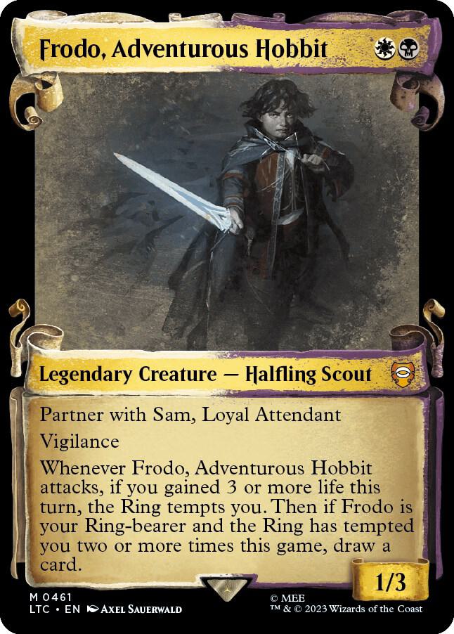 Frodo, Adventurous Hobbit 461 (Commander: The Lord of the Rings: Tales of Middle-earth)  - Showcase Scroll Foil | Good Games Adelaide SA