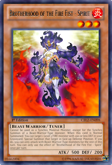 Brotherhood of the Fire Fist - Spirit [CBLZ-EN098] Rare | Good Games Adelaide SA