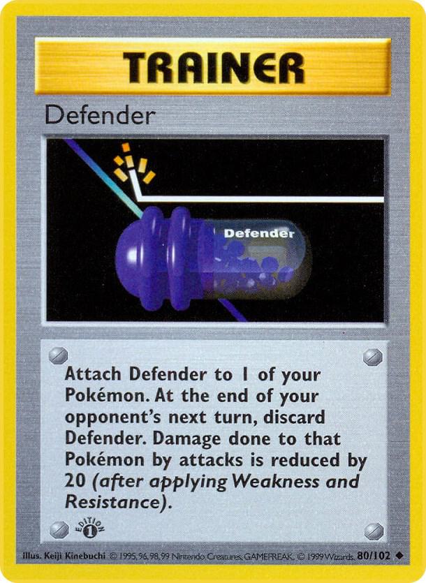 Defender 080/102 (Base Set (Shadowless))  - 1st Edition | Good Games Adelaide SA