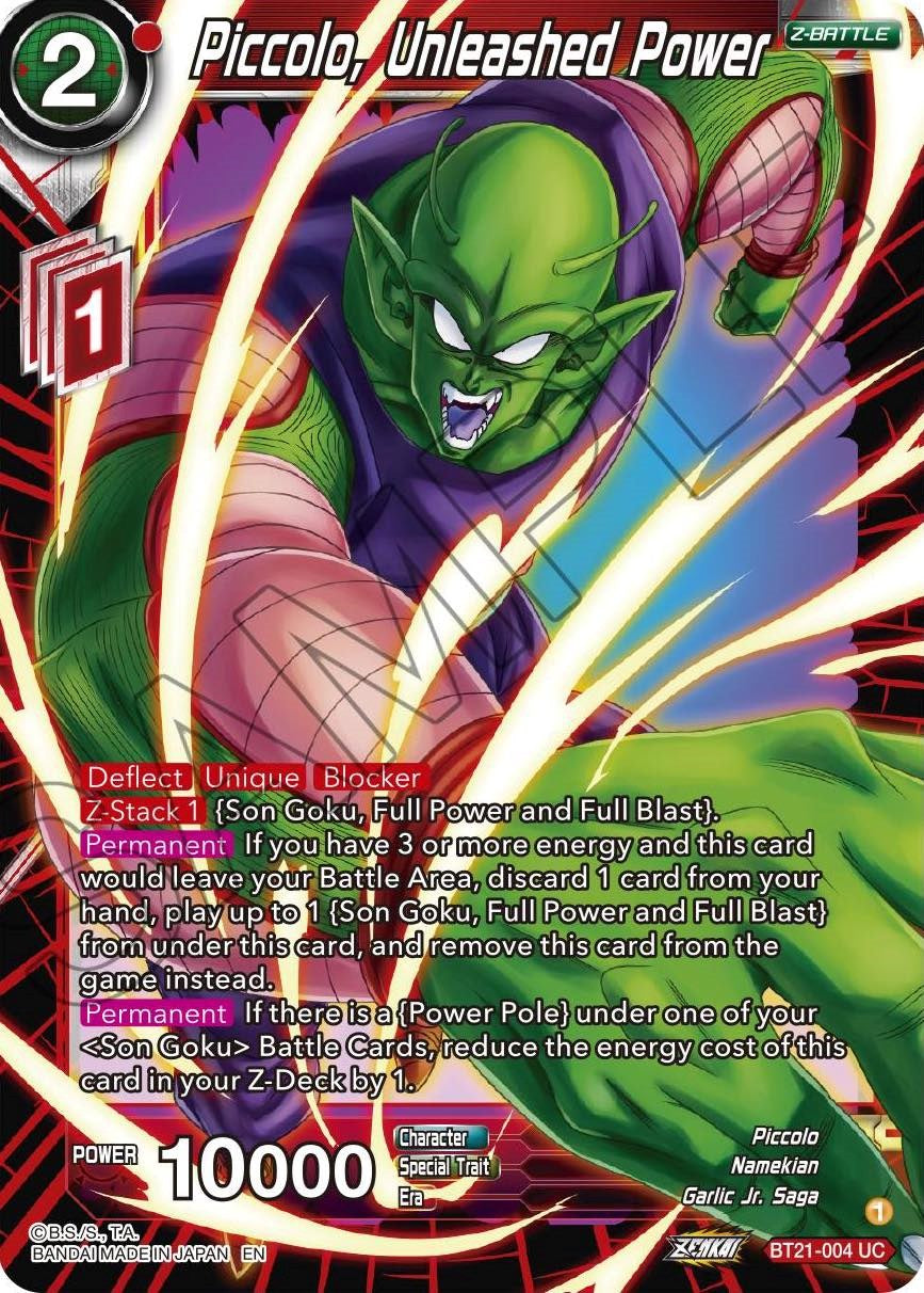 Piccolo, Unleashed Power (BT21-004) [ZENKAI Series: Set 04] | Good Games Adelaide SA