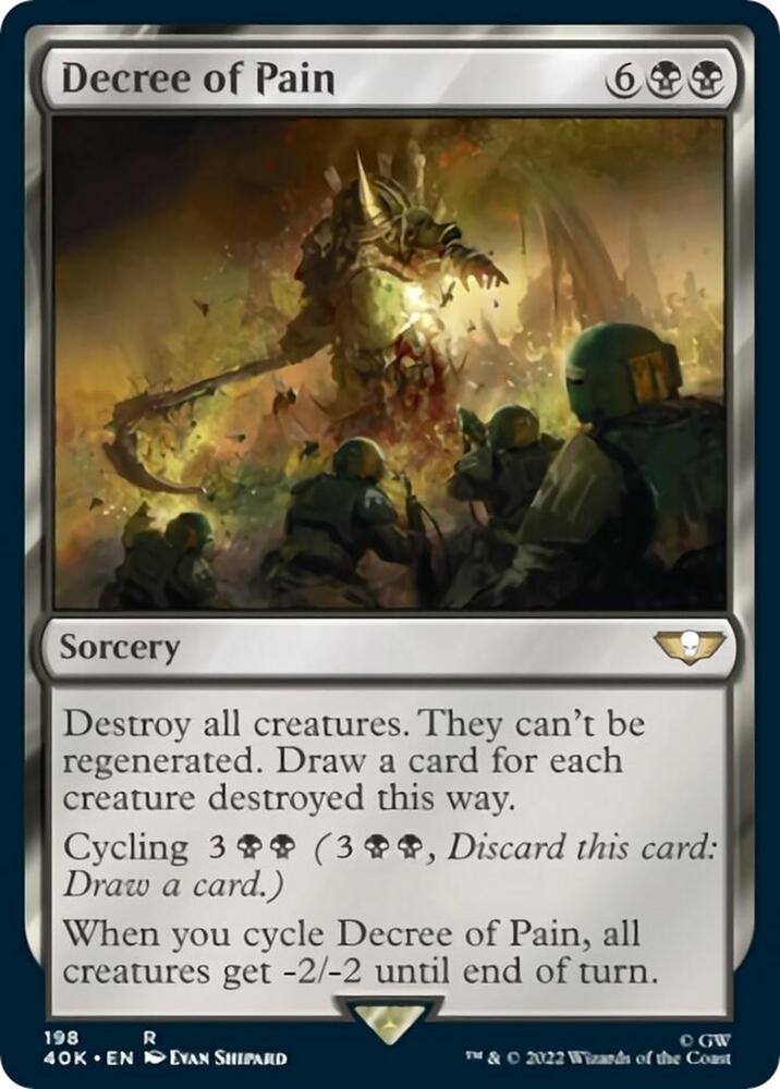 Decree of Pain Surge Foil 198 (Universes Beyond: Warhammer 40,000)  - Foil | Good Games Adelaide SA