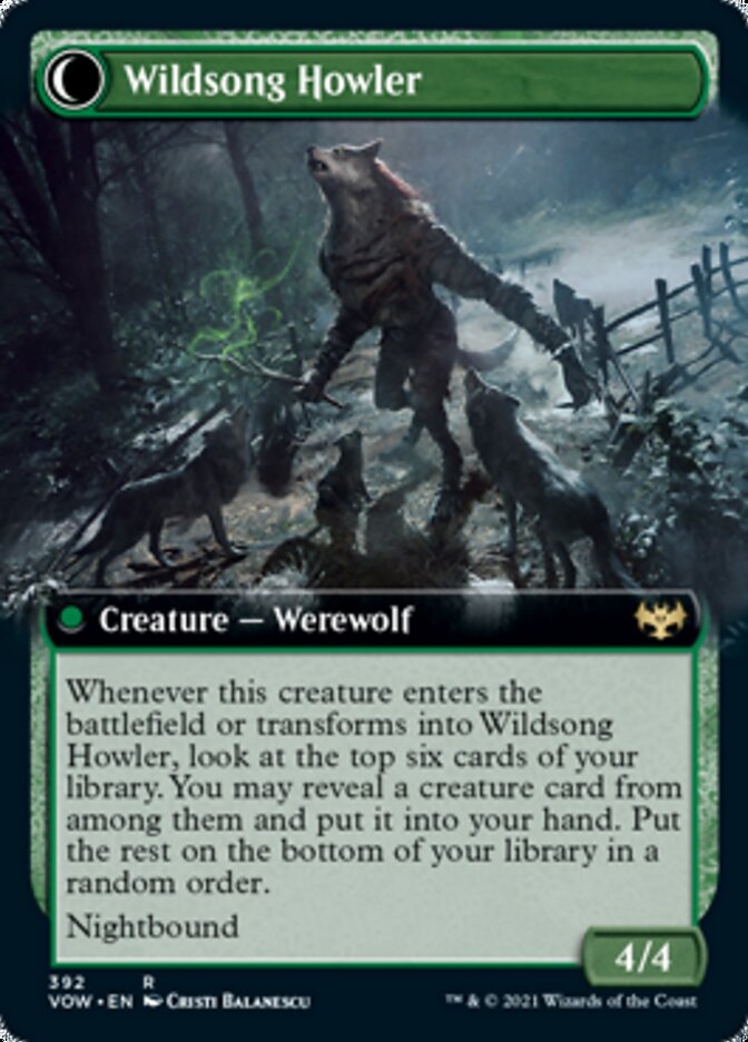 Howlpack Piper // Wildsong Howler (Extended) [Innistrad: Crimson Vow] | Good Games Adelaide SA