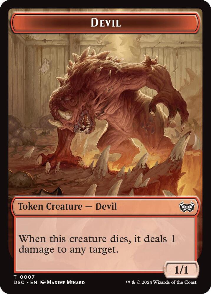 Devil Scarecrow Double Sided Token 7 // 23 (Commander: Duskmourn: House of Horror)  | Good Games Adelaide SA