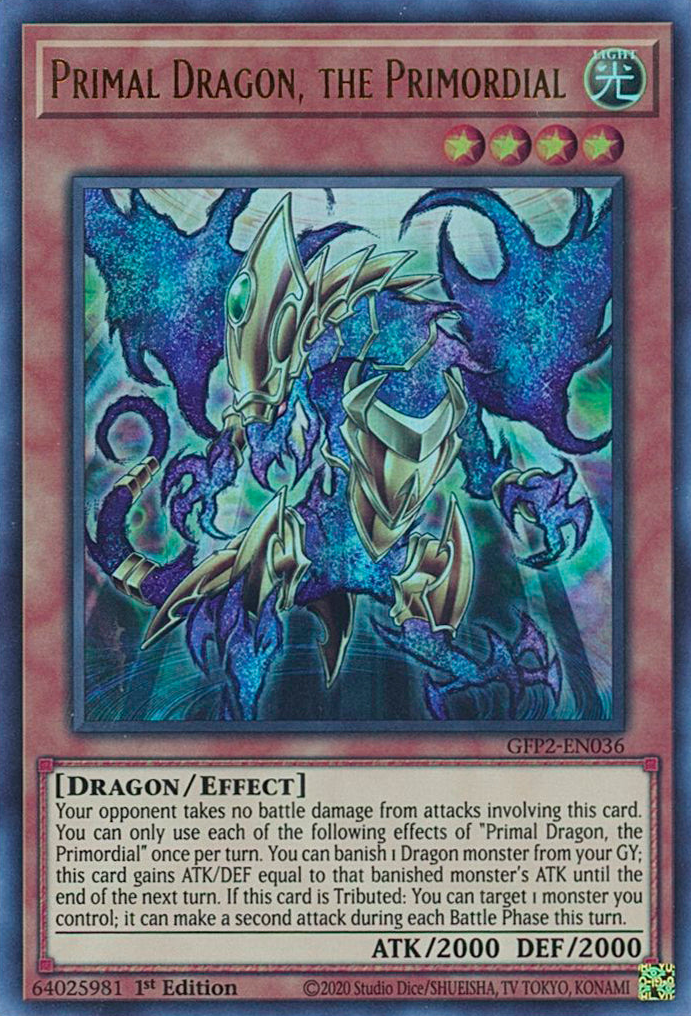 Primal Dragon, the Primordial [GFP2-EN036] Ultra Rare | Good Games Adelaide SA
