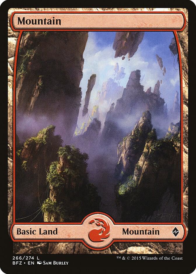 Mountain 266 Full Art 266 (Battle for Zendikar)  | Good Games Adelaide SA
