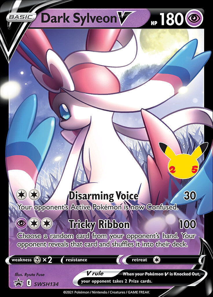 Dark Sylveon V (SWSH134) (Jumbo Card) [Sword & Shield: Black Star Promos] | Good Games Adelaide SA