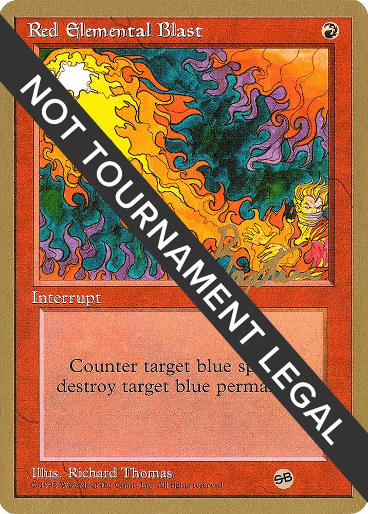Red Elemental Blast 1996 George Baxter 4ED SB  (World Championship Decks)  | Good Games Adelaide SA