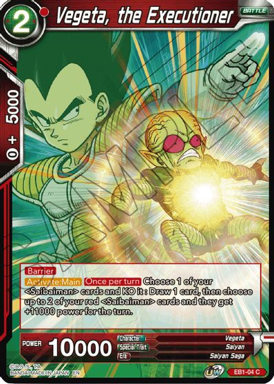Vegeta, the Executioner (EB1-004) [Battle Evolution Booster] | Good Games Adelaide SA