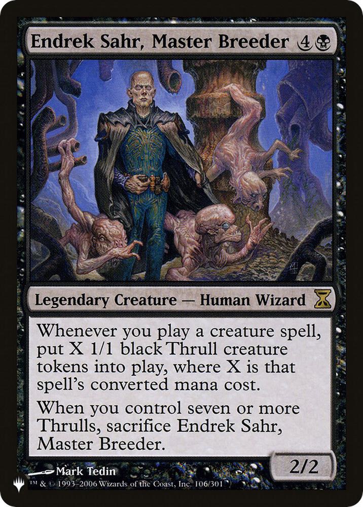 Endrek Sahr Master Breeder 106/301 (The List Reprints)  | Good Games Adelaide SA