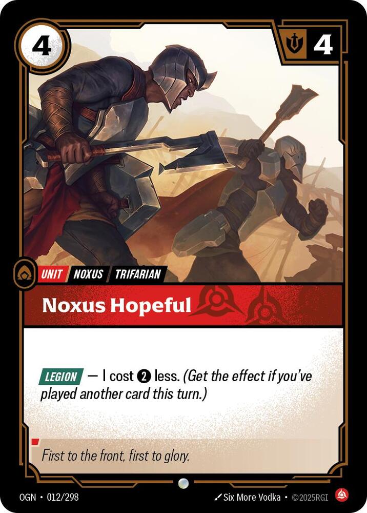 Noxus Hopeful 012/298 (Origins)  | Good Games Adelaide SA