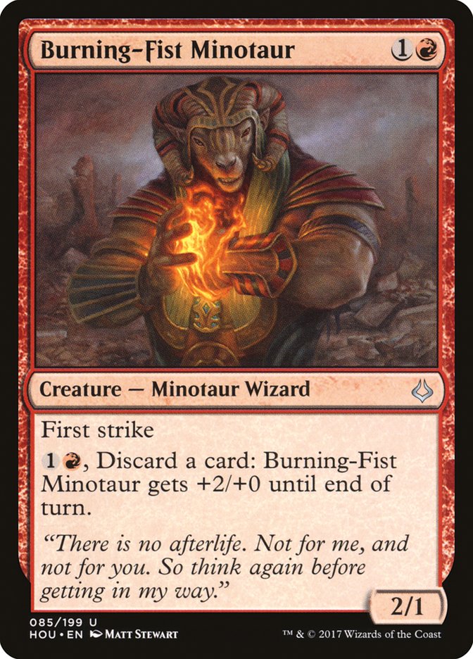 Burning-Fist Minotaur [Hour of Devastation] | Good Games Adelaide SA