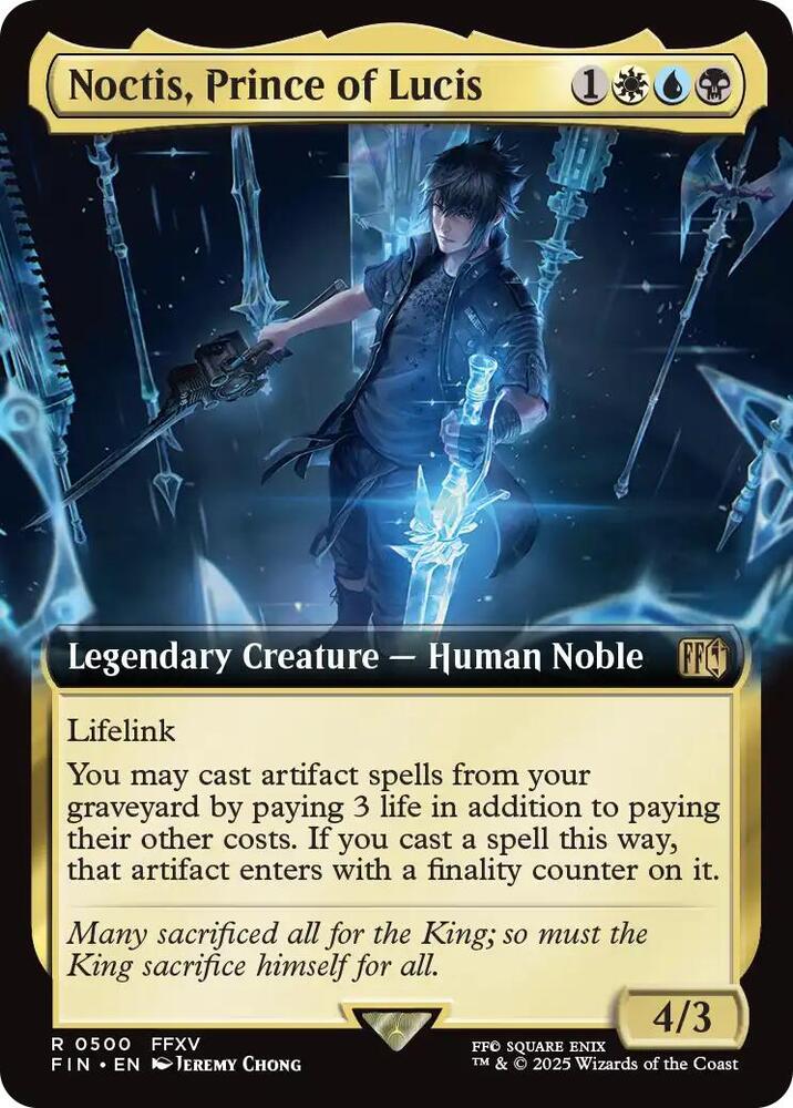 Noctis, Prince of Lucis 500/309 (FINAL FANTASY)  - Extended Art Foil | Good Games Adelaide SA