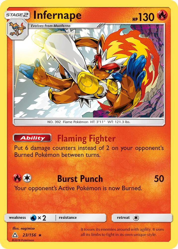 Infernape 23/156 (SM - Ultra Prism)  - Holofoil | Good Games Adelaide SA
