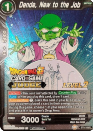 Dende, New to the Job (Level 2) (BT5-109) [Judge Promotion Cards] | Good Games Adelaide SA