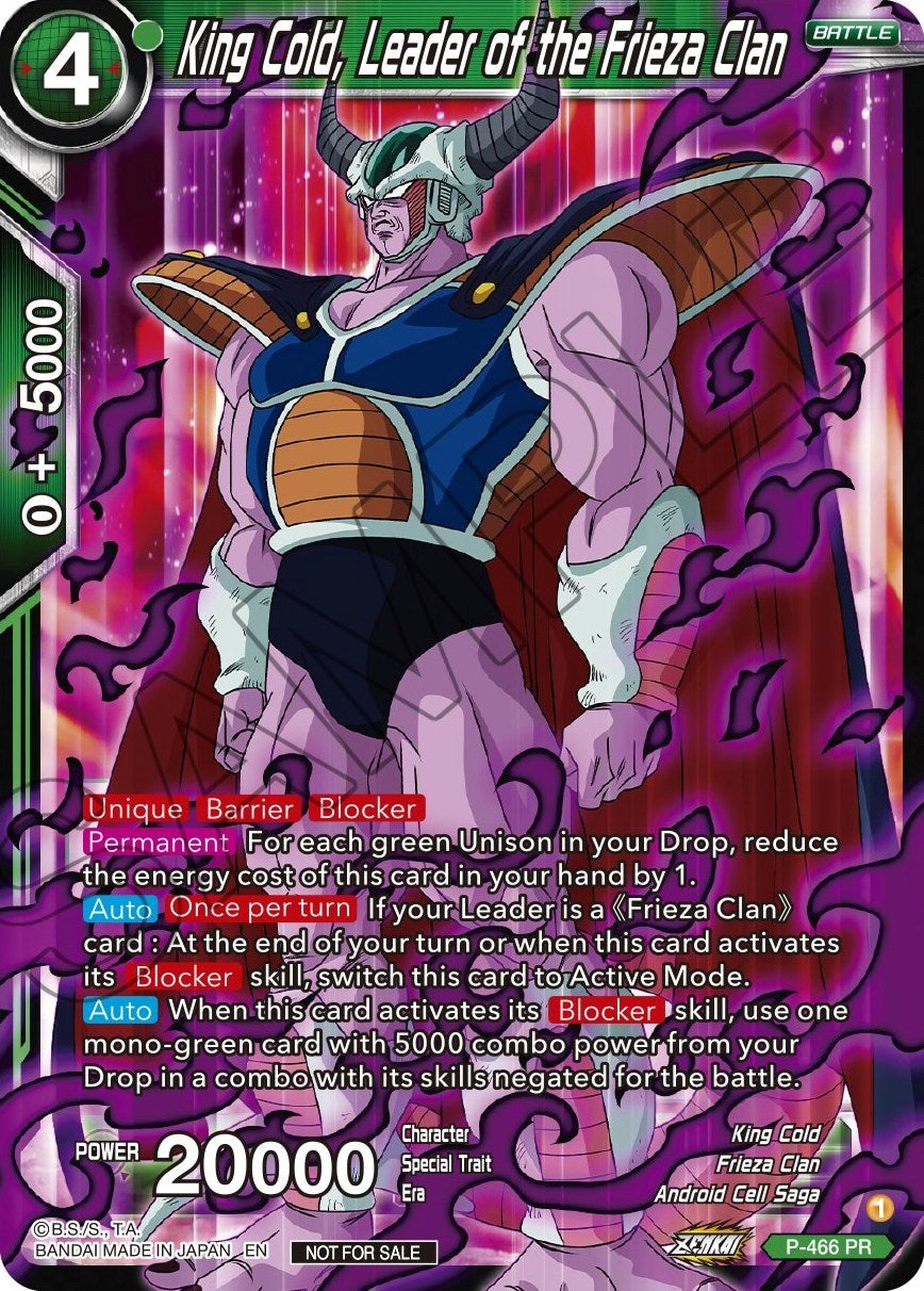 King Cold, Leader of the Frieza Clan (Z03 Dash Pack) (P-466) [Promotion Cards] | Good Games Adelaide SA