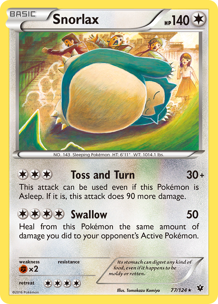 Snorlax (77/124) [XY: Fates Collide] | Good Games Adelaide SA