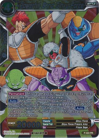 Powerful Bond Ginyu Force (P-024) [Promotion Cards] | Good Games Adelaide SA