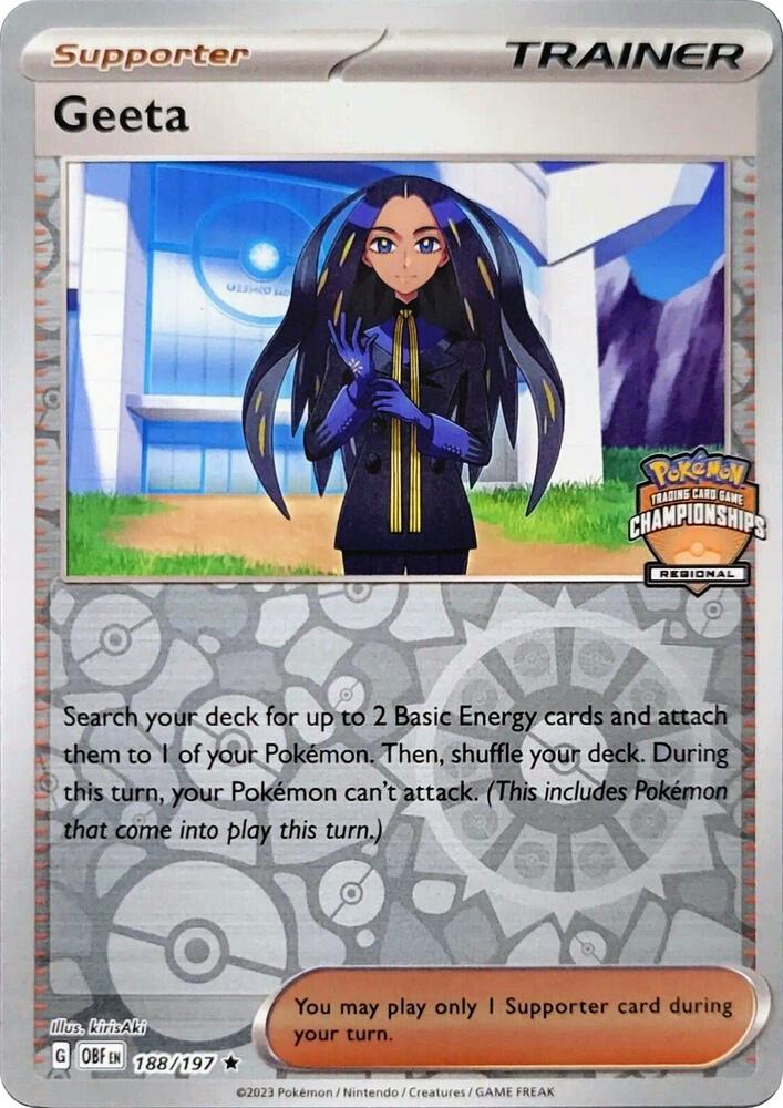 Geeta Regional Championships 188/197 (League & Championship Cards)  - Reverse Holofoil | Good Games Adelaide SA