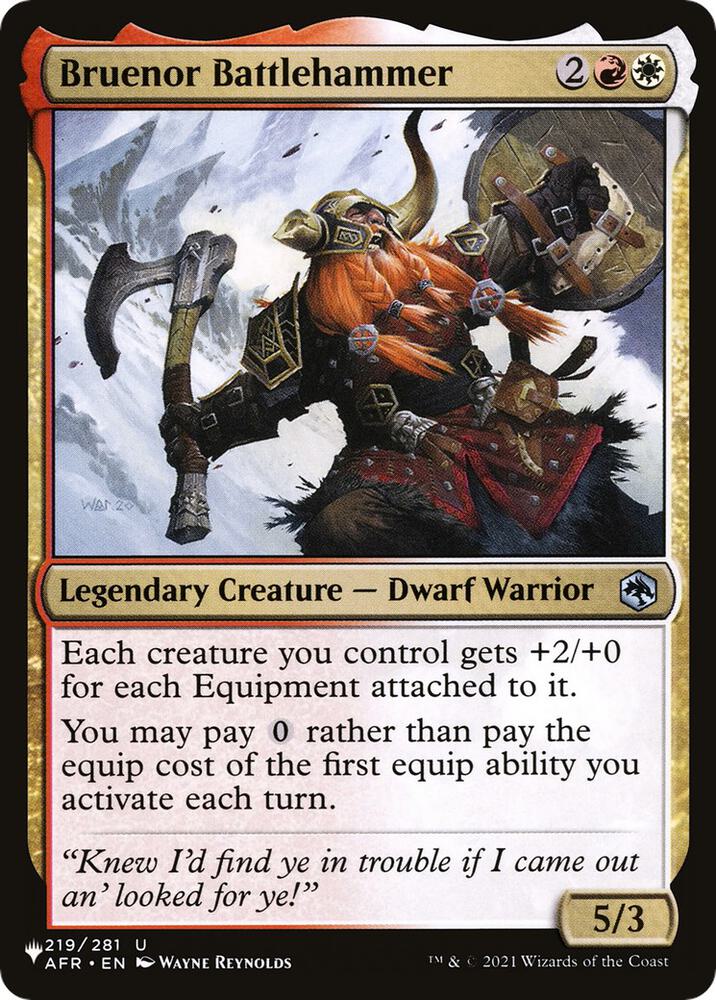Bruenor Battlehammer 219/281 (The List Reprints)  | Good Games Adelaide SA
