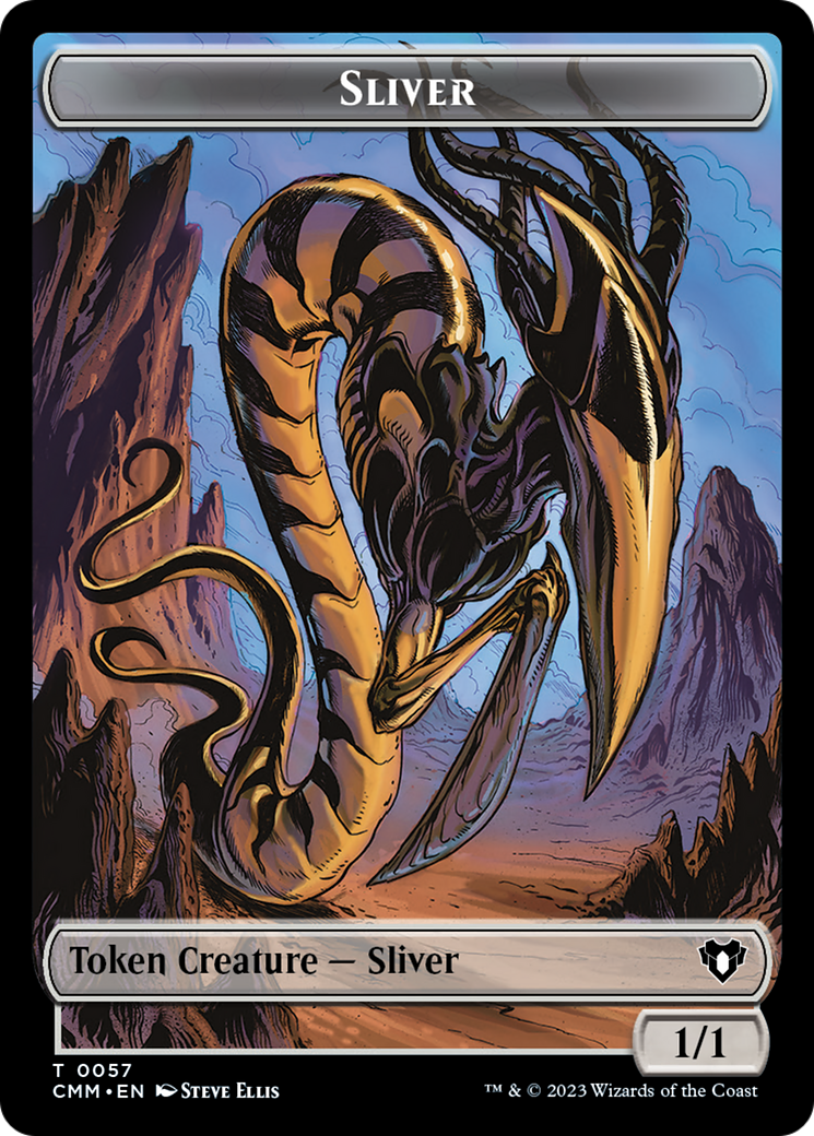Sliver Army // Sliver Double-Sided Token [Commander Masters Tokens] | Good Games Adelaide SA