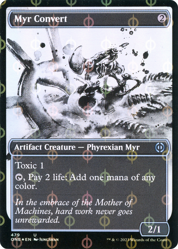 Myr Convert (Showcase Ichor Step-and-Compleat Foil) [Phyrexia: All Will Be One] | Good Games Adelaide SA