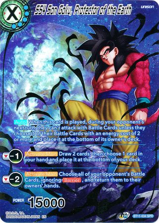 SS4 Son Goku, Protector of the Earth (SPR) [BT11-034] | Good Games Adelaide SA