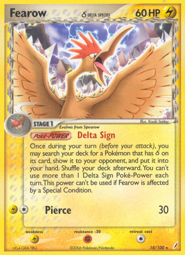Fearow (18/100) (Delta Species) [EX: Crystal Guardians] | Good Games Adelaide SA