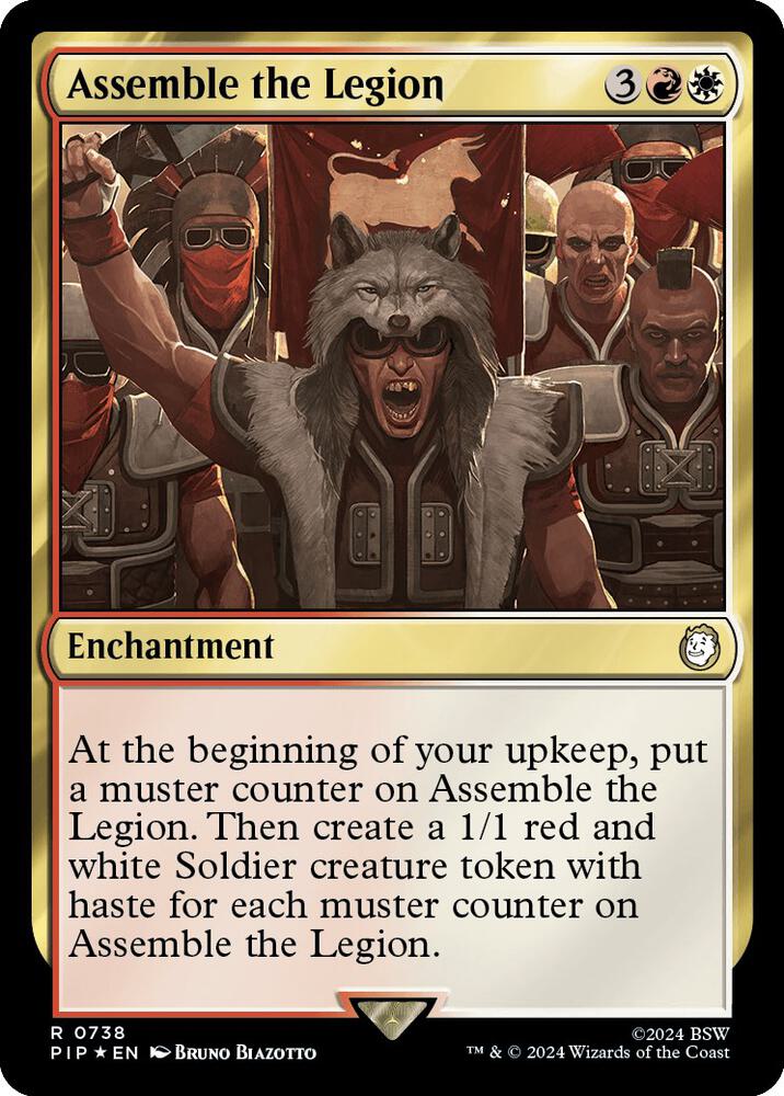 Assemble the Legion Surge Foil 738 (Universes Beyond: Fallout)  - Foil | Good Games Adelaide SA