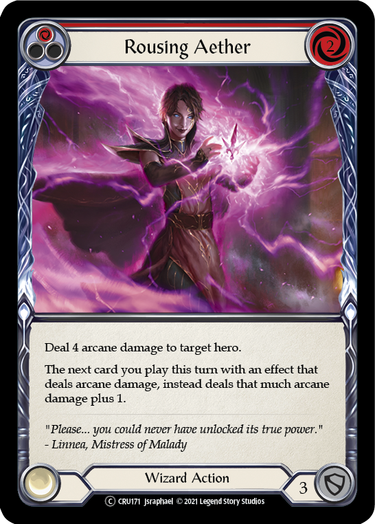 Rousing Aether (Red) [U-CRU171-RF] Unlimited Rainbow Foil | Good Games Adelaide SA