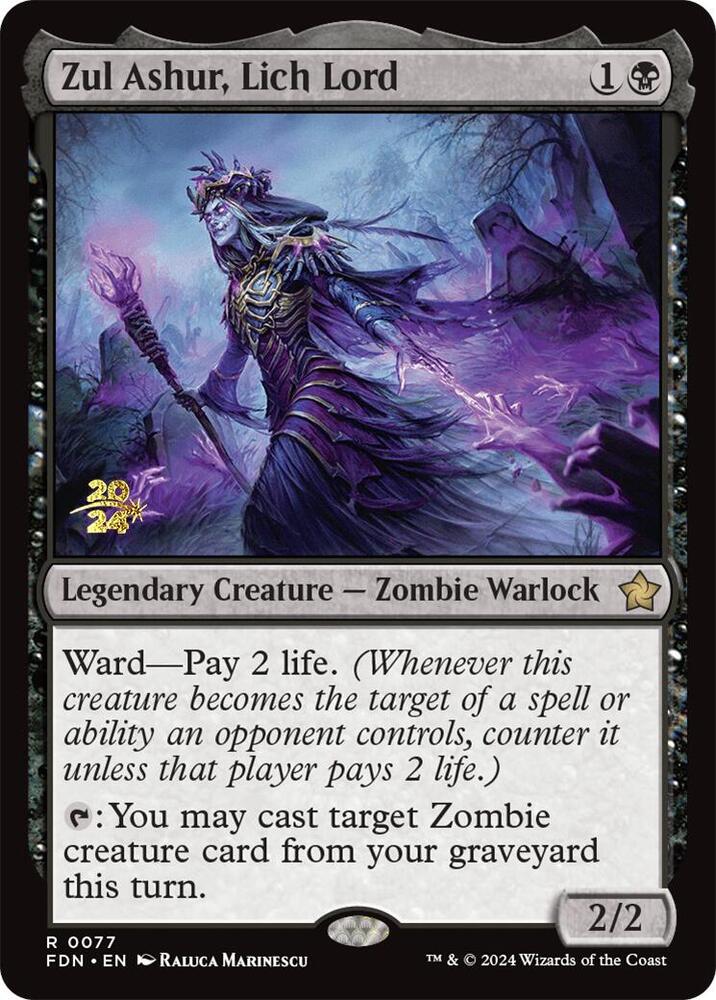 Zul Ashur Lich Lord 77 (Prerelease Cards)  - Foil | Good Games Adelaide SA